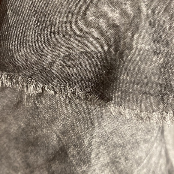 Cashmere Angora Blend Scandal gray sweater dress silk frayed ombré color sz M/L - Picture 11 of 12